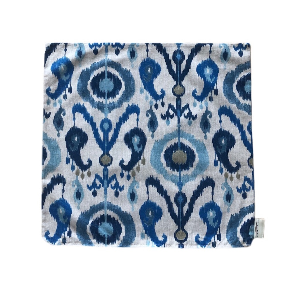 Blue Ikat Throw Pillows